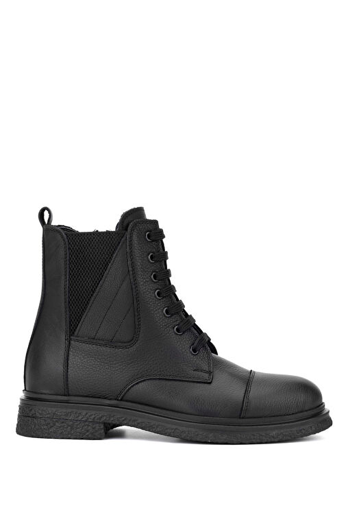 Tamer Tanca Kadın Hakiki Deri Siyah Deri Casual Bot - Görsel 2