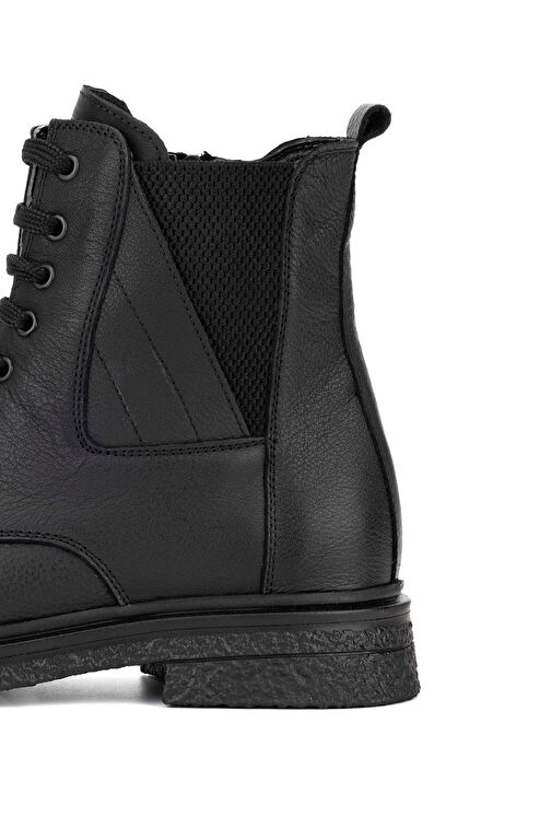 Tamer Tanca Kadın Hakiki Deri Siyah Deri Casual Bot - Görsel 8