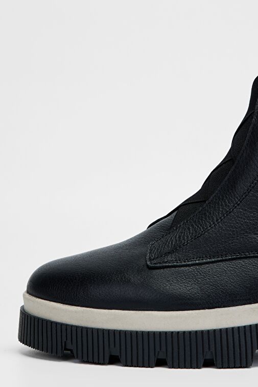 Valmenti Kadın Siyah Floter Hakiki Deri Casual Bot - Görsel 4