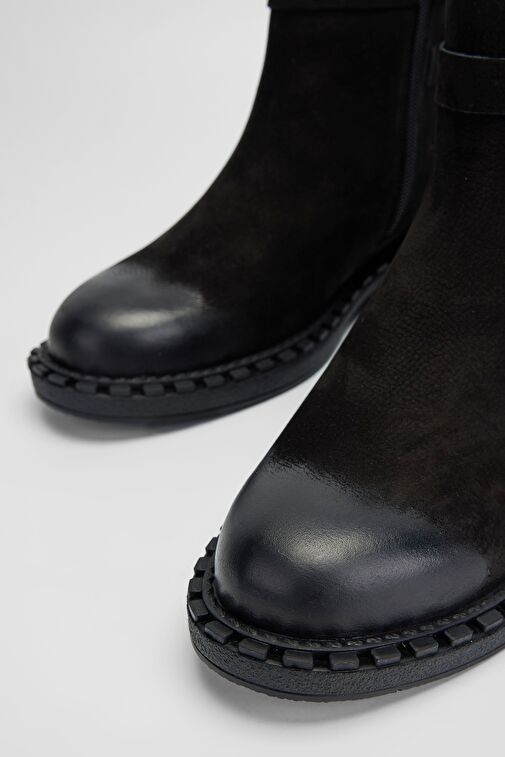 Valmenti Kadın Siyah Nubuk Hakiki Deri Casual Bot - Görsel 4