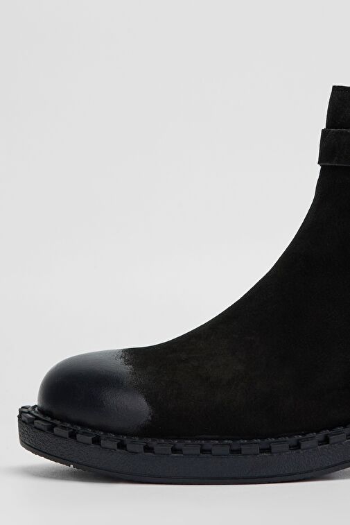 Valmenti Kadın Siyah Nubuk Hakiki Deri Casual Bot - Görsel 5