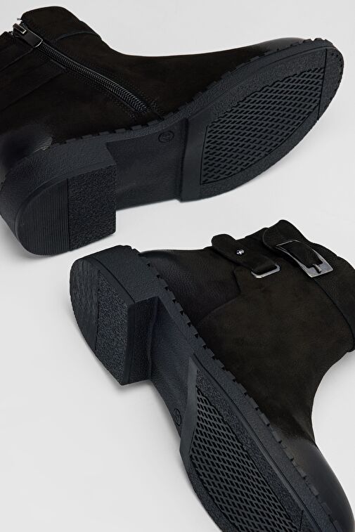 Valmenti Kadın Siyah Nubuk Hakiki Deri Casual Bot - Görsel 8