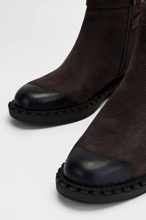 Valmenti Kadın Kahve nbk Hakiki Deri Casual Bot - Görsel 4