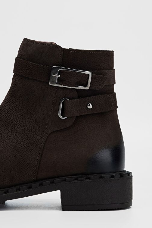 Valmenti Kadın Kahve nbk Hakiki Deri Casual Bot - Görsel 6