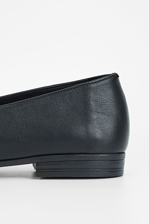 Valmenti Kadın Siyah Hakiki Deri Loafer Ayakkabı - Görsel 6