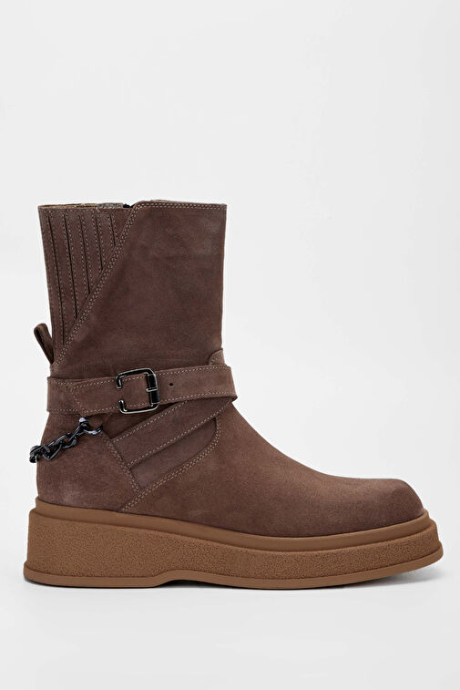 Tamer Tanca Kadın Hakiki Deri Vizon Casual Bot - Görsel 2