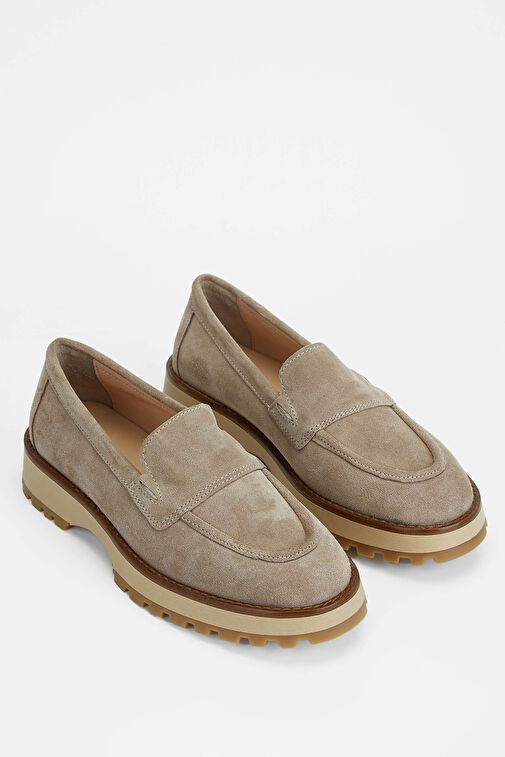 Tamer Tanca Lacivert Kadın Süet Loafer 902 3435 BN AYK SK23/24 - Görsel 2