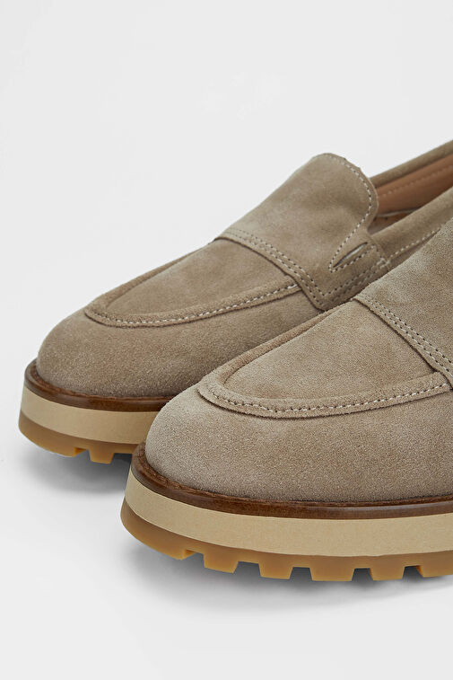 Tamer Tanca Lacivert Kadın Süet Loafer 902 3435 BN AYK SK23/24 - Görsel 3