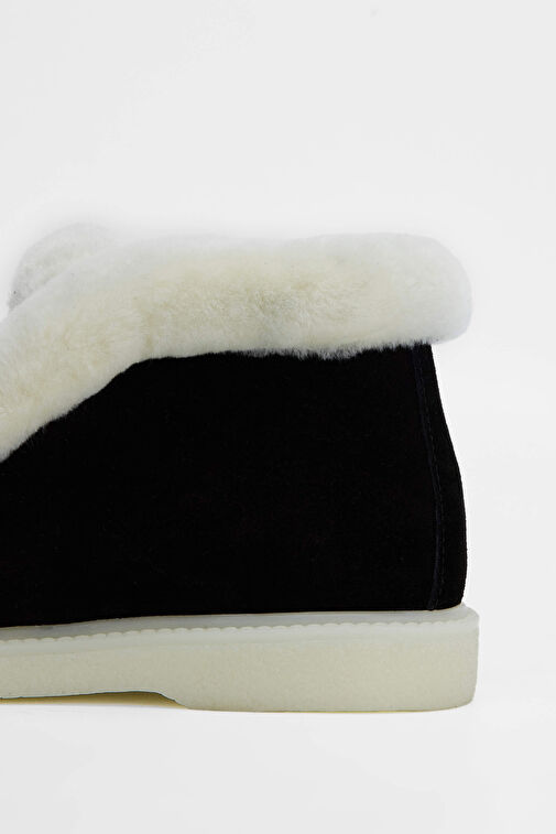 Tamer Tanca Kadın Hakiki Deri Siyah Süet Casual Bot - Görsel 5