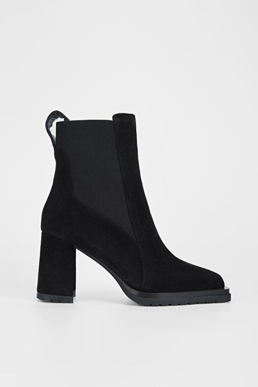 Valmenti Kadın Siyah Süet Hakiki Deri Casual Bot - Görsel 2