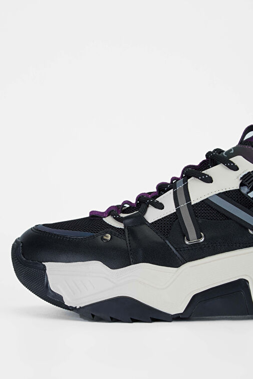 Tamer Tanca Kadın SuniDeri Siyah Sneakers & Spor Ayakkabı - Görsel 5