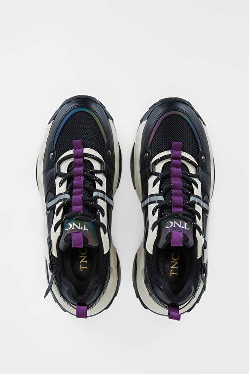 Tamer Tanca Kadın SuniDeri Siyah Sneakers & Spor Ayakkabı - Görsel 7