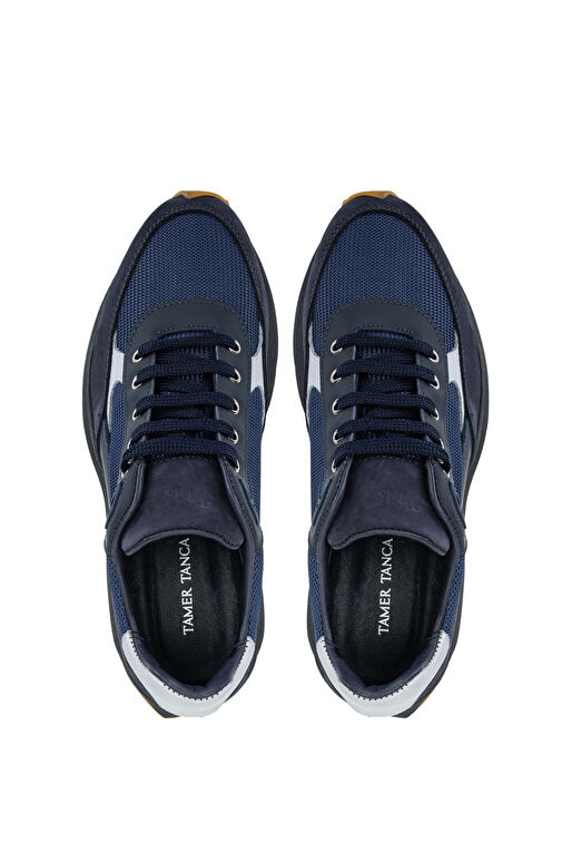 Tamer Tanca Erkek Hakiki Deri Lacivert Sneakers & Spor Ayakkabı - Görsel 5