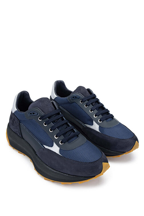 Tamer Tanca Erkek Hakiki Deri Lacivert Sneakers & Spor Ayakkabı - Görsel 4