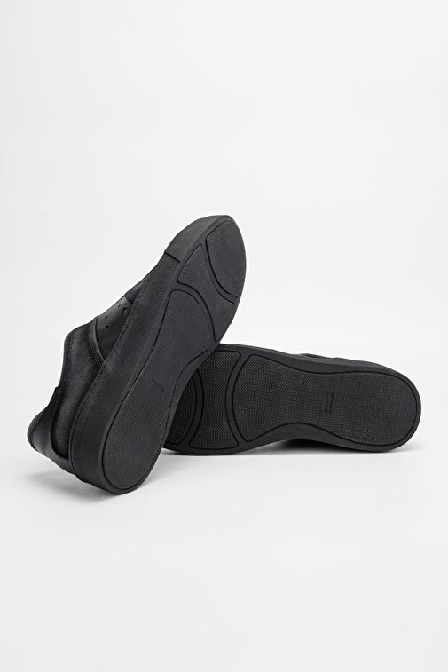 Valmenti Erkek Siyah grft Hakiki Deri Sneakers & Spor Ayakkabı - Görsel 6
