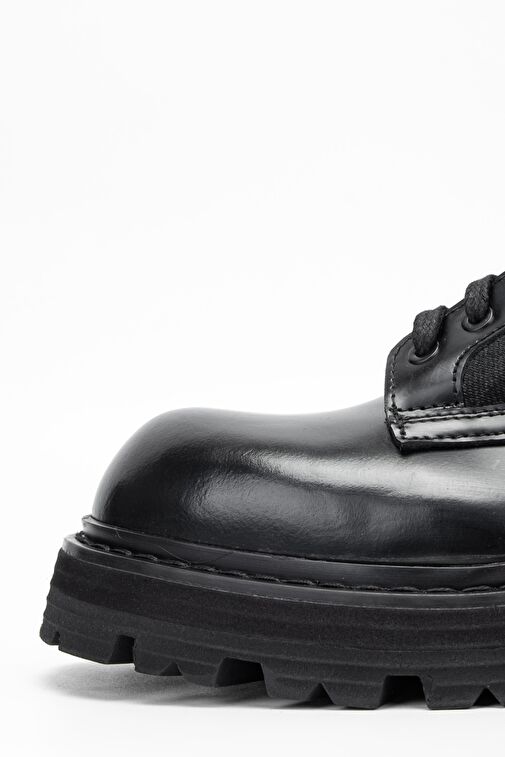 Valmenti Erkek Siyah Açma Hakiki Deri Casual Bot - Görsel 5