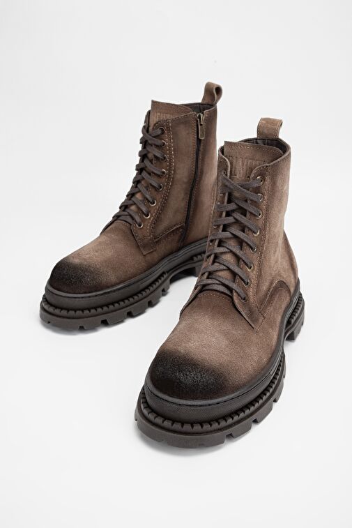 Valmenti Erkek Tarçın Süet Hakiki Deri Casual Bot - Görsel 4