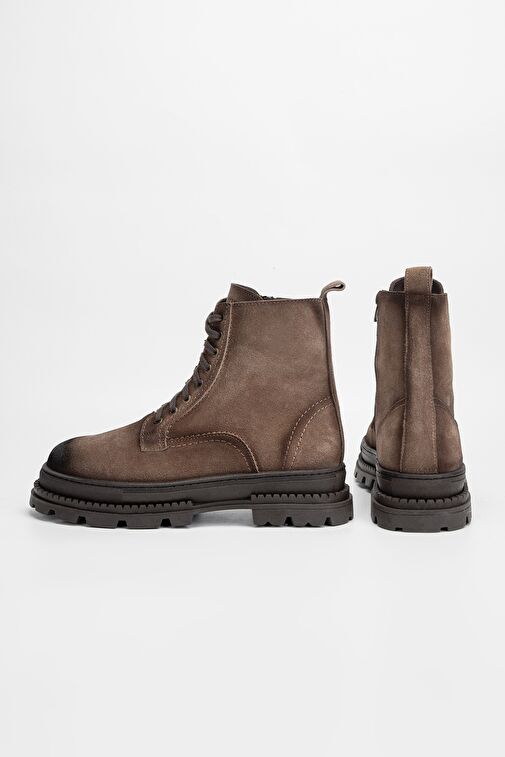 Valmenti Erkek Tarçın Süet Hakiki Deri Casual Bot - Görsel 5