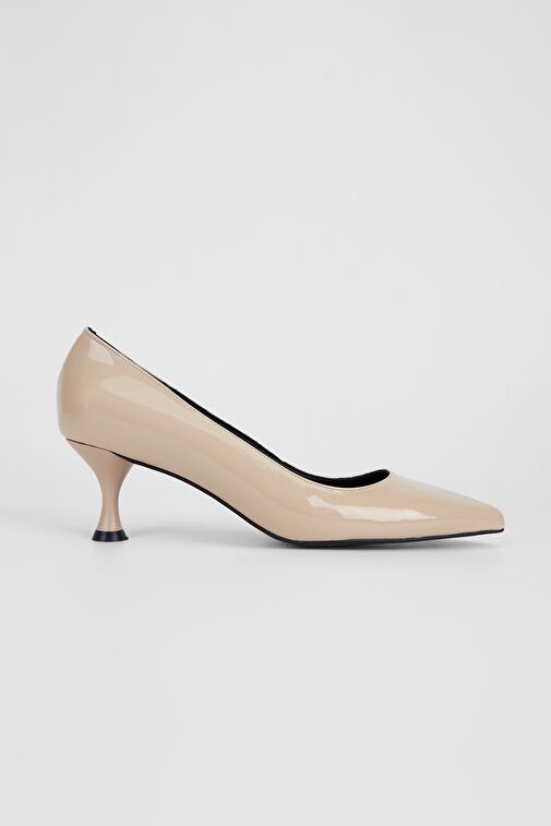 Valmenti Kadın Bej Rgn Suni Deri Topuklu Ayakkabı - Görsel 2