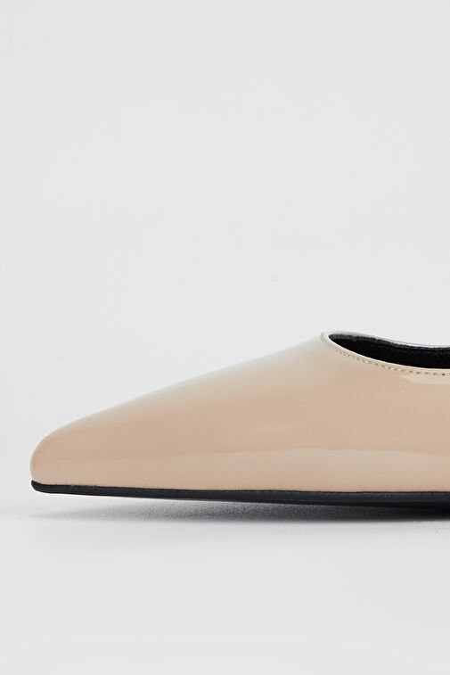 Valmenti Kadın Bej Rgn Suni Deri Topuklu Ayakkabı - Görsel 5