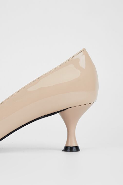 Valmenti Kadın Bej Rgn Suni Deri Topuklu Ayakkabı - Görsel 6