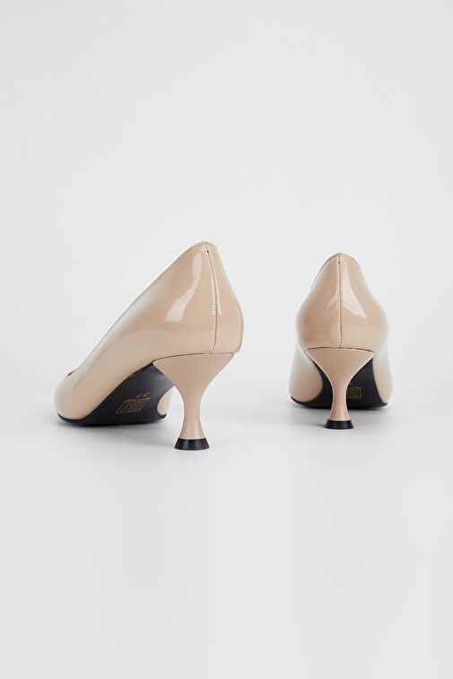 Valmenti Kadın Bej Rgn Suni Deri Topuklu Ayakkabı - Görsel 8