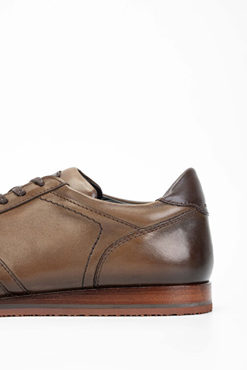 Tamer Tanca Erkek Hakiki Deri Kahverengi Casual Ayakkabı - Görsel 5