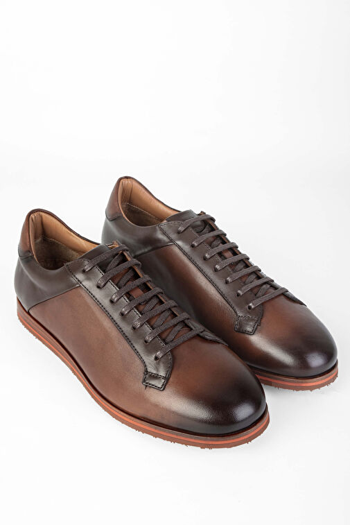 Tamer Tanca Erkek Hakiki Deri Taba Casual Ayakkabı - Görsel 3