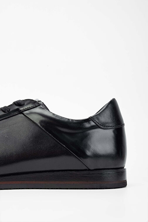 Tamer Tanca Erkek Hakiki Deri Siyah Deri Casual Ayakkabı - Görsel 5