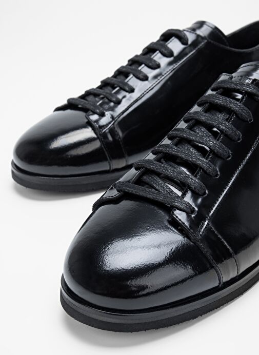 Valmenti Erkek Siyah Açma Hakiki Deri Casual Ayakkabı - Görsel 4