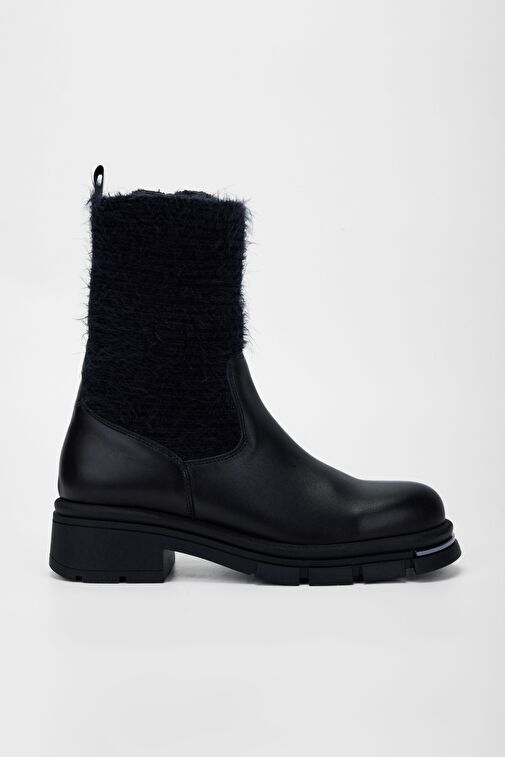 Valmenti Kadın Siyah Hakiki Deri Casual Bot - Görsel 2