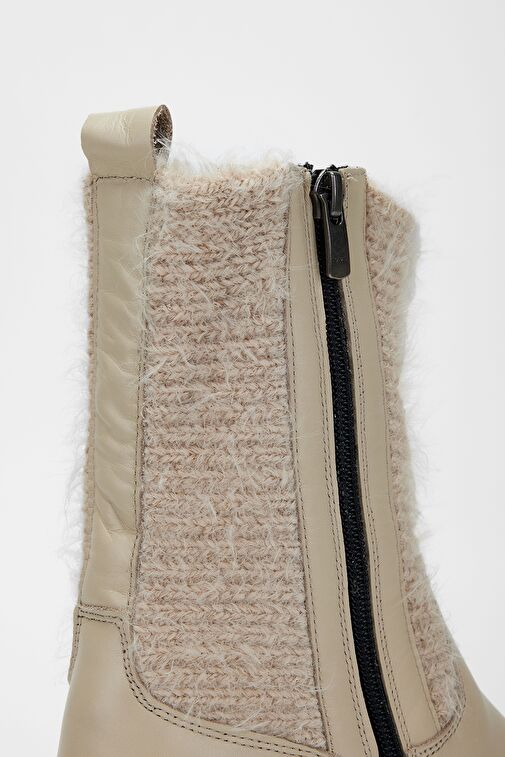 Valmenti Kadın Bej Hakiki Deri Casual Bot - Görsel 7