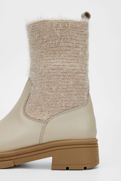 Valmenti Kadın Bej Hakiki Deri Casual Bot - Görsel 5