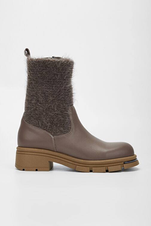 Valmenti Kadın Vizon Hakiki Deri Casual Bot - Görsel 2