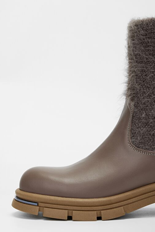 Valmenti Kadın Vizon Hakiki Deri Casual Bot - Görsel 4