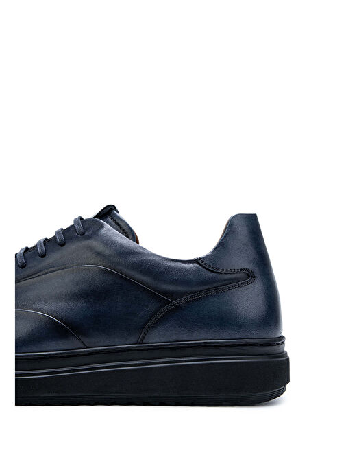 Tamer Tanca Erkek Hakiki Deri Lacivert Casual Ayakkabı - Görsel 5