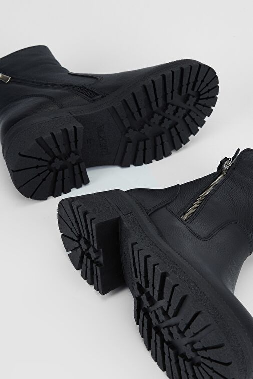 Valmenti Anya Kadın Siyah Floter Hakiki Deri Casual Bot - Görsel 7