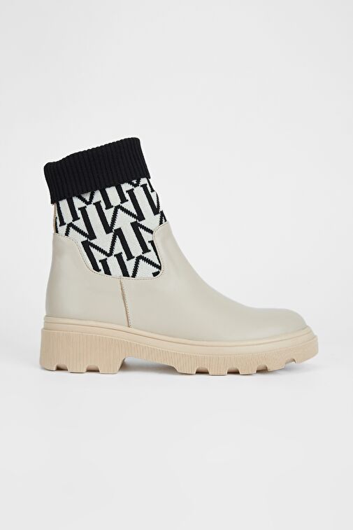 Valmenti Kadın Bej Hakiki Deri Casual Bot - Görsel 2