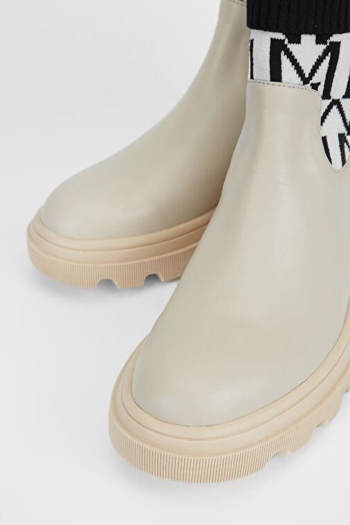 Valmenti Kadın Bej Hakiki Deri Casual Bot - Görsel 4