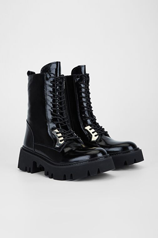 Valmenti Chic Kadın SIYAH KRSK RGN Hakiki Deri Casual Bot - Görsel 3