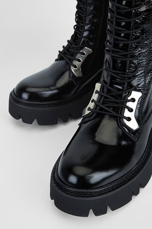 Valmenti Chic Kadın SIYAH KRSK RGN Hakiki Deri Casual Bot - Görsel 4