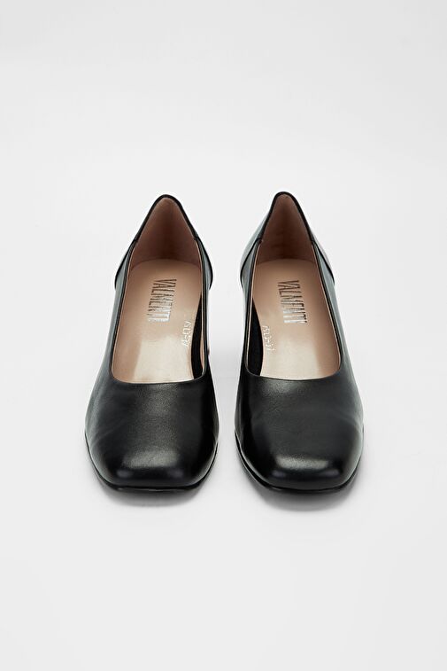 Valmenti Kadın Siyah anl Hakiki Deri Topuklu Ayakkabı - Görsel 5