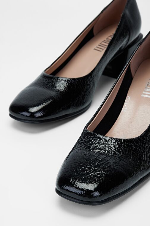 Valmenti Kadın SIYAH KRSK RGN Hakiki Deri Topuklu Ayakkabı - Görsel 4