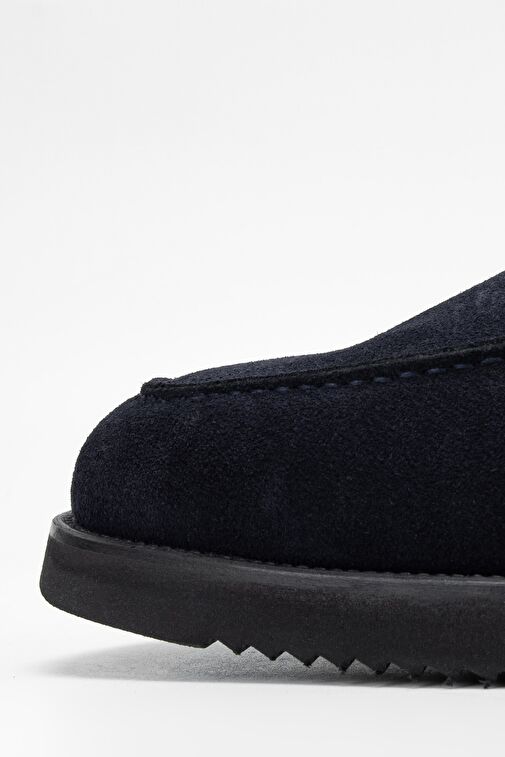 Valmenti Aurus Erkek Lacivert Süet Hakiki Deri Loafer Ayakkabı - Görsel 5