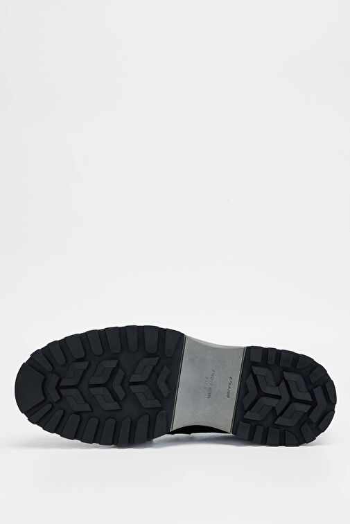 Tamer Tanca Erkek Hakiki Deri Siyah Süet Casual Ayakkabı - Görsel 8