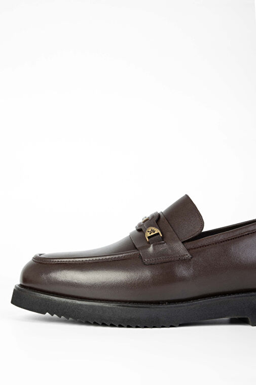 Tamer Tanca Erkek Hakiki Deri Kahverengi Loafer Ayakkabı - Görsel 4