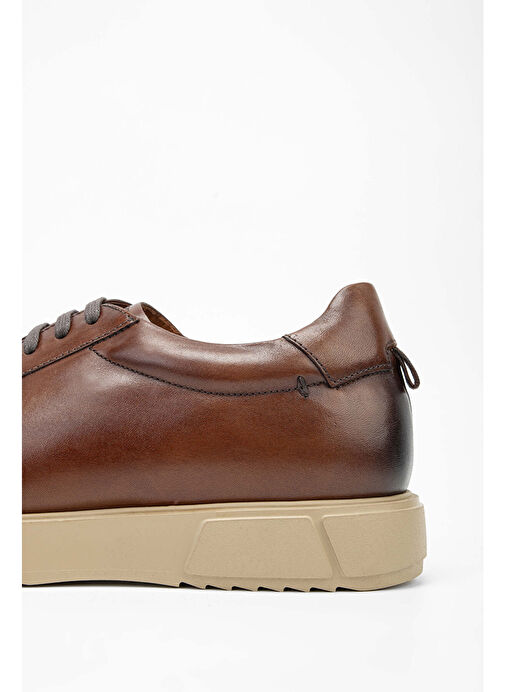 Tamer Tanca Erkek Hakiki Deri Kahverengi Casual Ayakkabı - Görsel 6