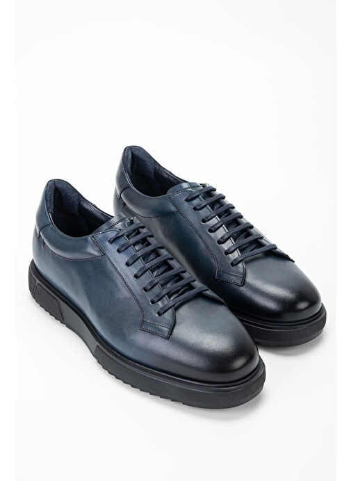 Tamer Tanca Erkek Hakiki Deri Lacivert Casual Ayakkabı - Görsel 3