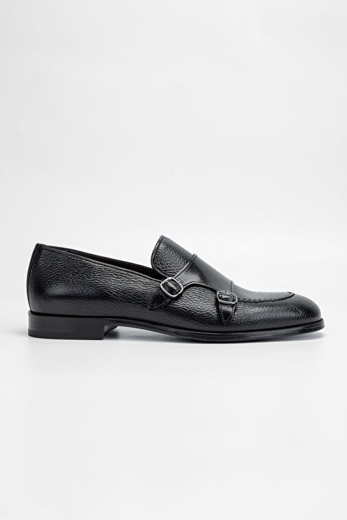 Valmenti Erkek Siyah gyk Hakiki Deri Loafer Ayakkabı - Görsel 2