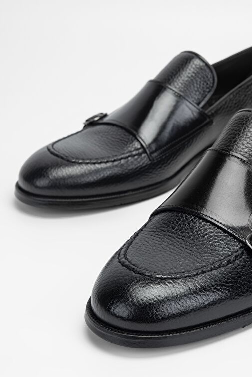 Valmenti Erkek Siyah gyk Hakiki Deri Loafer Ayakkabı - Görsel 4